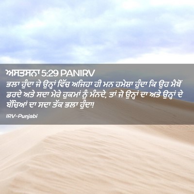 Picture 02 - ਅਸਤਸਨਾ 5:29 PANIRV - ਭਲਾ ਹੁੰਦਾ ਜੇ - Bible Verse Picture