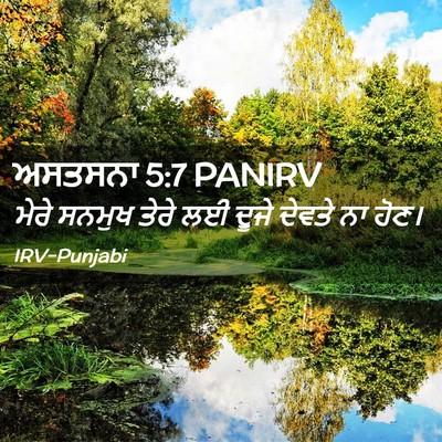 Picture 02 - ਅਸਤਸਨਾ 5:7 PANIRV - ਮੇਰੇ ਸਨਮੁਖ ਤੇਰੇ ਲਈ - Bible Verse Picture