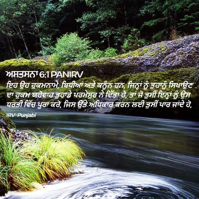 Picture 02 - ਅਸਤਸਨਾ 6:1 PANIRV - ਇਹ ਉਹ ਹੁਕਮਨਾਮੇ, - Bible Verse Picture