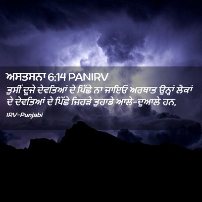 Picture 02 - ਅਸਤਸਨਾ 6:14 PANIRV - ਤੁਸੀਂ ਦੂਜੇ - Bible Verse Picture