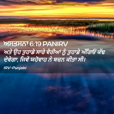 Picture 02 - ਅਸਤਸਨਾ 6:19 PANIRV - ਅਤੇ ਉਹ ਤੁਹਾਡੇ ਸਾਰੇ - Bible Verse Picture