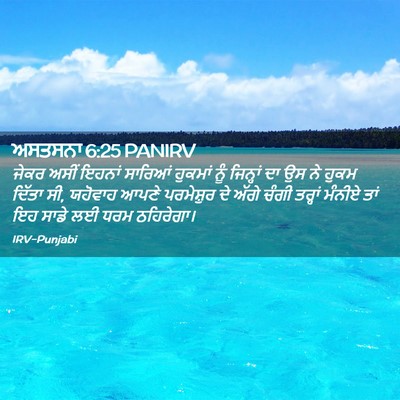 Picture 02 - ਅਸਤਸਨਾ 6:25 PANIRV - ਜੇਕਰ ਅਸੀਂ ਇਹਨਾਂ - Bible Verse Picture