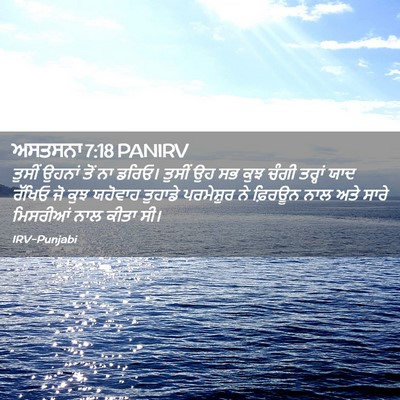 Picture 02 - ਅਸਤਸਨਾ 7:18 PANIRV - ਤੁਸੀਂ ਉਹਨਾਂ ਤੋਂ ਨਾ - Bible Verse Picture
