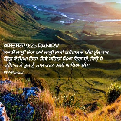 Picture 02 - ਅਸਤਸਨਾ 9:25 PANIRV - ਤਦ ਮੈਂ ਚਾਲ੍ਹੀ ਦਿਨ - Bible Verse Picture