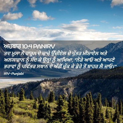Picture 02 - ਅਹਬਾਰ 10:4 PANIRV - ਤਦ ਮੂਸਾ ਨੇ ਹਾਰੂਨ ਦੇ - Bible Verse Picture