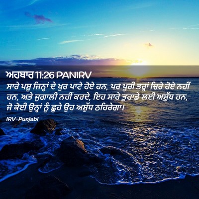 Picture 02 - ਅਹਬਾਰ 11:26 PANIRV - ਸਾਰੇ ਪਸ਼ੂ ਜਿਨ੍ਹਾਂ - Bible Verse Picture