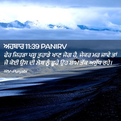 Picture 02 - ਅਹਬਾਰ 11:39 PANIRV - ਫੇਰ ਜਿਹੜਾ ਪਸ਼ੂ - Bible Verse Picture