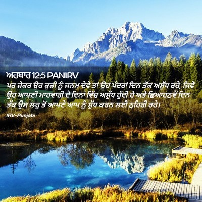 Picture 02 - ਅਹਬਾਰ 12:5 PANIRV - ਪਰ ਜੇਕਰ ਉਹ ਕੁੜੀ ਨੂੰ - Bible Verse Picture