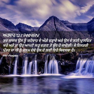 Picture 02 - ਅਹਬਾਰ 12:7 PANIRV - ਤਦ ਜਾਜਕ ਉਸ ਨੂੰ - Bible Verse Picture