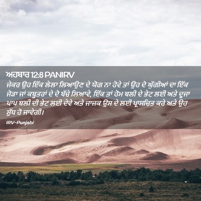 Picture 02 - ਅਹਬਾਰ 12:8 PANIRV - ਜੇਕਰ ਉਹ ਇੱਕ ਲੇਲਾ - Bible Verse Picture
