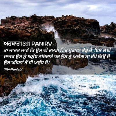 Picture 02 - ਅਹਬਾਰ 13:11 PANIRV - ਤਾਂ ਜਾਜਕ ਜਾਣੇ ਕਿ ਉਸ - Bible Verse Picture