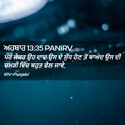 Picture 02 - ਅਹਬਾਰ 13:35 PANIRV - ਪਰ ਜੇਕਰ ਉਹ ਦਾਦ ਉਸ - Bible Verse Picture