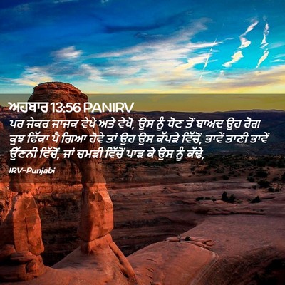 Picture 02 - ਅਹਬਾਰ 13:56 PANIRV - ਪਰ ਜੇਕਰ ਜਾਜਕ ਵੇਖੇ - Bible Verse Picture