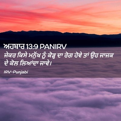 Picture 02 - ਅਹਬਾਰ 13:9 PANIRV - ਜੇਕਰ ਕਿਸੇ ਮਨੁੱਖ - Bible Verse Picture