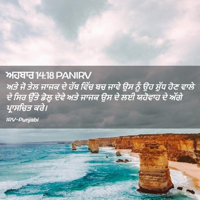 Picture 02 - ਅਹਬਾਰ 14:18 PANIRV - ਅਤੇ ਜੋ ਤੇਲ ਜਾਜਕ ਦੇ - Bible Verse Picture