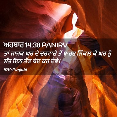 Picture 02 - ਅਹਬਾਰ 14:38 PANIRV - ਤਾਂ ਜਾਜਕ ਘਰ ਦੇ - Bible Verse Picture