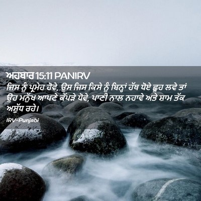 Picture 02 - ਅਹਬਾਰ 15:11 PANIRV - ਜਿਸ ਨੂੰ ਪ੍ਰਮੇਹ - Bible Verse Picture