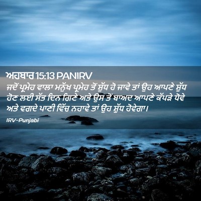 Picture 02 - ਅਹਬਾਰ 15:13 PANIRV - ਜਦੋਂ ਪ੍ਰਮੇਹ ਵਾਲਾ - Bible Verse Picture