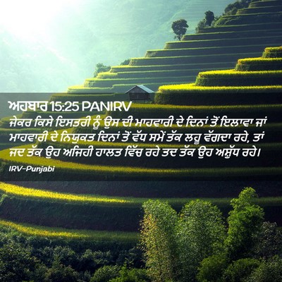 Picture 02 - ਅਹਬਾਰ 15:25 PANIRV - ਜੇਕਰ ਕਿਸੇ ਇਸਤਰੀ - Bible Verse Picture