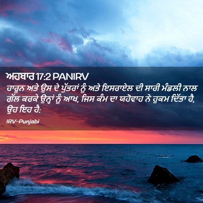 Picture 02 - ਅਹਬਾਰ 17:2 PANIRV - ਹਾਰੂਨ ਅਤੇ ਉਸ ਦੇ - Bible Verse Picture