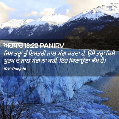 Picture 02 - ਅਹਬਾਰ 18:22 PANIRV - ਜਿਸ ਤਰ੍ਹਾਂ ਤੂੰ - Bible Verse Picture