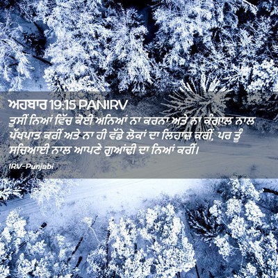 Picture 02 - ਅਹਬਾਰ 19:15 PANIRV - ਤੁਸੀਂ ਨਿਆਂ ਵਿੱਚ - Bible Verse Picture