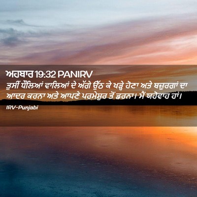 Picture 02 - ਅਹਬਾਰ 19:32 PANIRV - ਤੁਸੀਂ ਧੌਲਿਆਂ - Bible Verse Picture