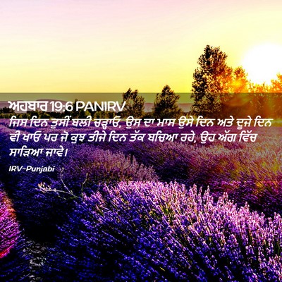 Picture 02 - ਅਹਬਾਰ 19:6 PANIRV - ਜਿਸ ਦਿਨ ਤੁਸੀਂ ਬਲੀ - Bible Verse Picture