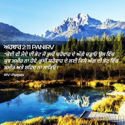 Picture 02 - ਅਹਬਾਰ 2:11 PANIRV - “ਕੋਈ ਵੀ ਮੈਦੇ ਦੀ ਭੇਟ - Bible Verse Picture