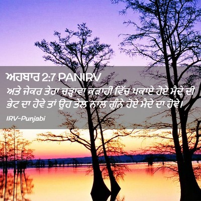Picture 02 - ਅਹਬਾਰ 2:7 PANIRV - ਅਤੇ ਜੇਕਰ ਤੇਰਾ - Bible Verse Picture