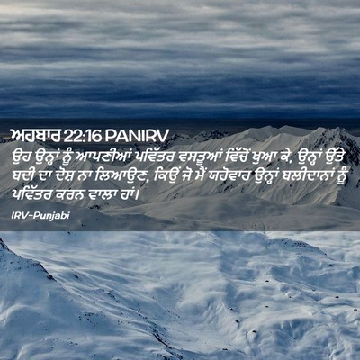 Picture 02 - ਅਹਬਾਰ 22:16 PANIRV - ਉਹ ਉਨ੍ਹਾਂ ਨੂੰ - Bible Verse Picture