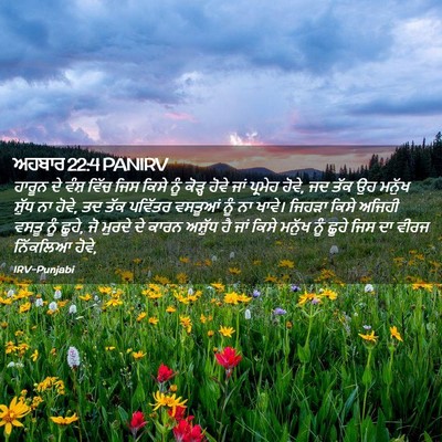 Picture 02 - ਅਹਬਾਰ 22:4 PANIRV - ਹਾਰੂਨ ਦੇ ਵੰਸ਼ ਵਿੱਚ - Bible Verse Picture