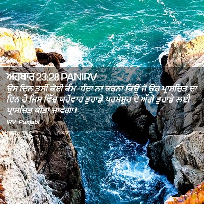 Picture 02 - ਅਹਬਾਰ 23:28 PANIRV - ਉਸ ਦਿਨ ਤੁਸੀਂ ਕੋਈ - Bible Verse Picture
