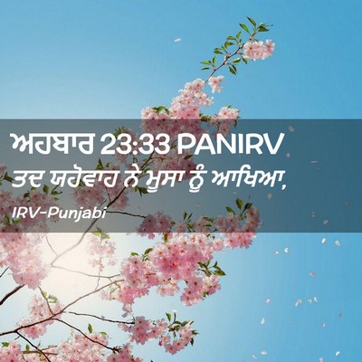 Picture 02 - ਅਹਬਾਰ 23:33 PANIRV - ਤਦ ਯਹੋਵਾਹ ਨੇ ਮੂਸਾ - Bible Verse Picture
