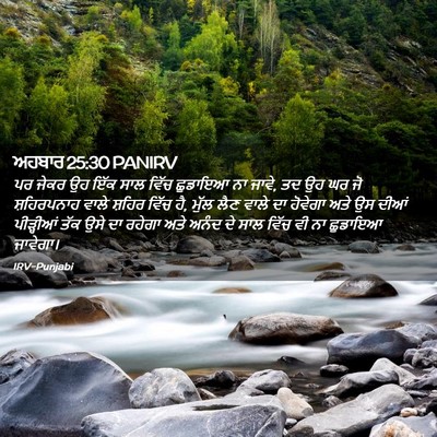 Picture 02 - ਅਹਬਾਰ 25:30 PANIRV - ਪਰ ਜੇਕਰ ਉਹ ਇੱਕ ਸਾਲ - Bible Verse Picture