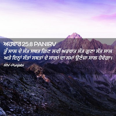Picture 02 - ਅਹਬਾਰ 25:8 PANIRV - ਤੂੰ ਸਾਲ ਦੇ ਸੱਤ ਸਬਤ - Bible Verse Picture
