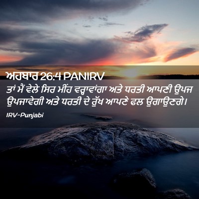 Picture 02 - ਅਹਬਾਰ 26:4 PANIRV - ਤਾਂ ਮੈਂ ਵੇਲੇ ਸਿਰ - Bible Verse Picture