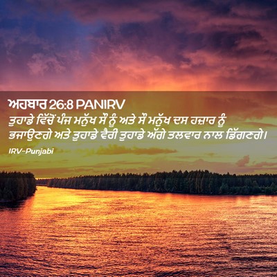 Picture 02 - ਅਹਬਾਰ 26:8 PANIRV - ਤੁਹਾਡੇ ਵਿੱਚੋਂ ਪੰਜ - Bible Verse Picture