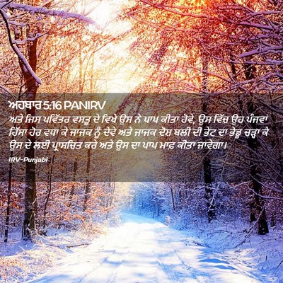 Picture 02 - ਅਹਬਾਰ 5:16 PANIRV - ਅਤੇ ਜਿਸ ਪਵਿੱਤਰ - Bible Verse Picture