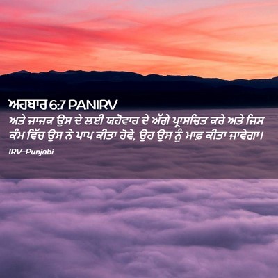 Picture 02 - ਅਹਬਾਰ 6:7 PANIRV - ਅਤੇ ਜਾਜਕ ਉਸ ਦੇ ਲਈ - Bible Verse Picture