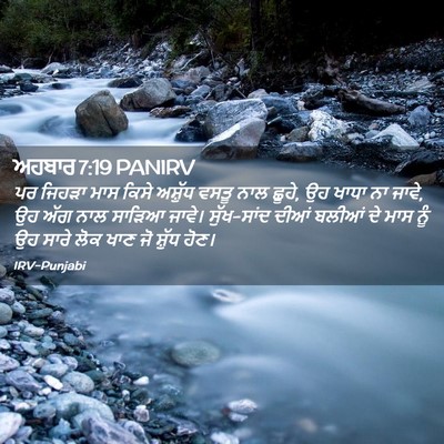 Picture 02 - ਅਹਬਾਰ 7:19 PANIRV - ਪਰ ਜਿਹੜਾ ਮਾਸ ਕਿਸੇ - Bible Verse Picture