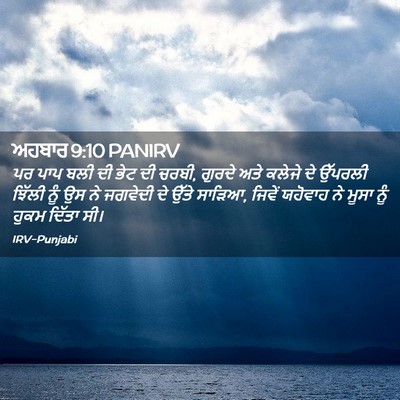 Picture 02 - ਅਹਬਾਰ 9:10 PANIRV - ਪਰ ਪਾਪ ਬਲੀ ਦੀ ਭੇਟ - Bible Verse Picture