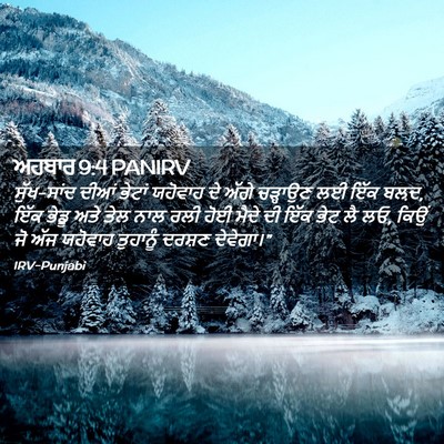 Picture 02 - ਅਹਬਾਰ 9:4 PANIRV - ਸੁੱਖ-ਸਾਂਦ ਦੀਆਂ - Bible Verse Picture