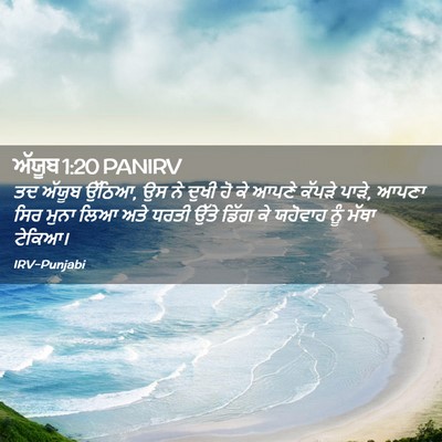 Picture 02 - ਅੱਯੂਬ 1:20 PANIRV - ਤਦ ਅੱਯੂਬ ਉੱਠਿਆ, ਉਸ - Bible Verse Picture