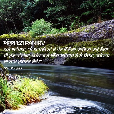 Picture 02 - ਅੱਯੂਬ 1:21 PANIRV - ਅਤੇ ਆਖਿਆ, “ਮੈਂ ਆਪਣੀ - Bible Verse Picture