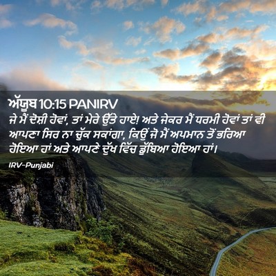 Picture 02 - ਅੱਯੂਬ 10:15 PANIRV - ਜੇ ਮੈਂ ਦੋਸ਼ੀ ਹੋਵਾਂ, - Bible Verse Picture