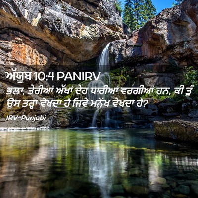 Picture 02 - ਅੱਯੂਬ 10:4 PANIRV - ਭਲਾ, ਤੇਰੀਆਂ ਅੱਖਾਂ - Bible Verse Picture