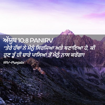 Picture 02 - ਅੱਯੂਬ 10:8 PANIRV - “ਤੇਰੇ ਹੱਥਾਂ ਨੇ - Bible Verse Picture