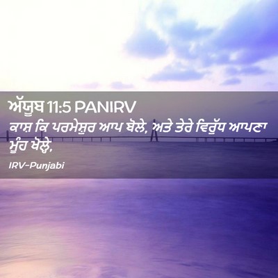 Picture 02 - ਅੱਯੂਬ 11:5 PANIRV - ਕਾਸ਼ ਕਿ ਪਰਮੇਸ਼ੁਰ - Bible Verse Picture