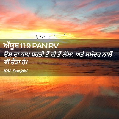 Picture 02 - ਅੱਯੂਬ 11:9 PANIRV - ਉਸ ਦਾ ਨਾਪ ਧਰਤੀ ਤੋਂ - Bible Verse Picture